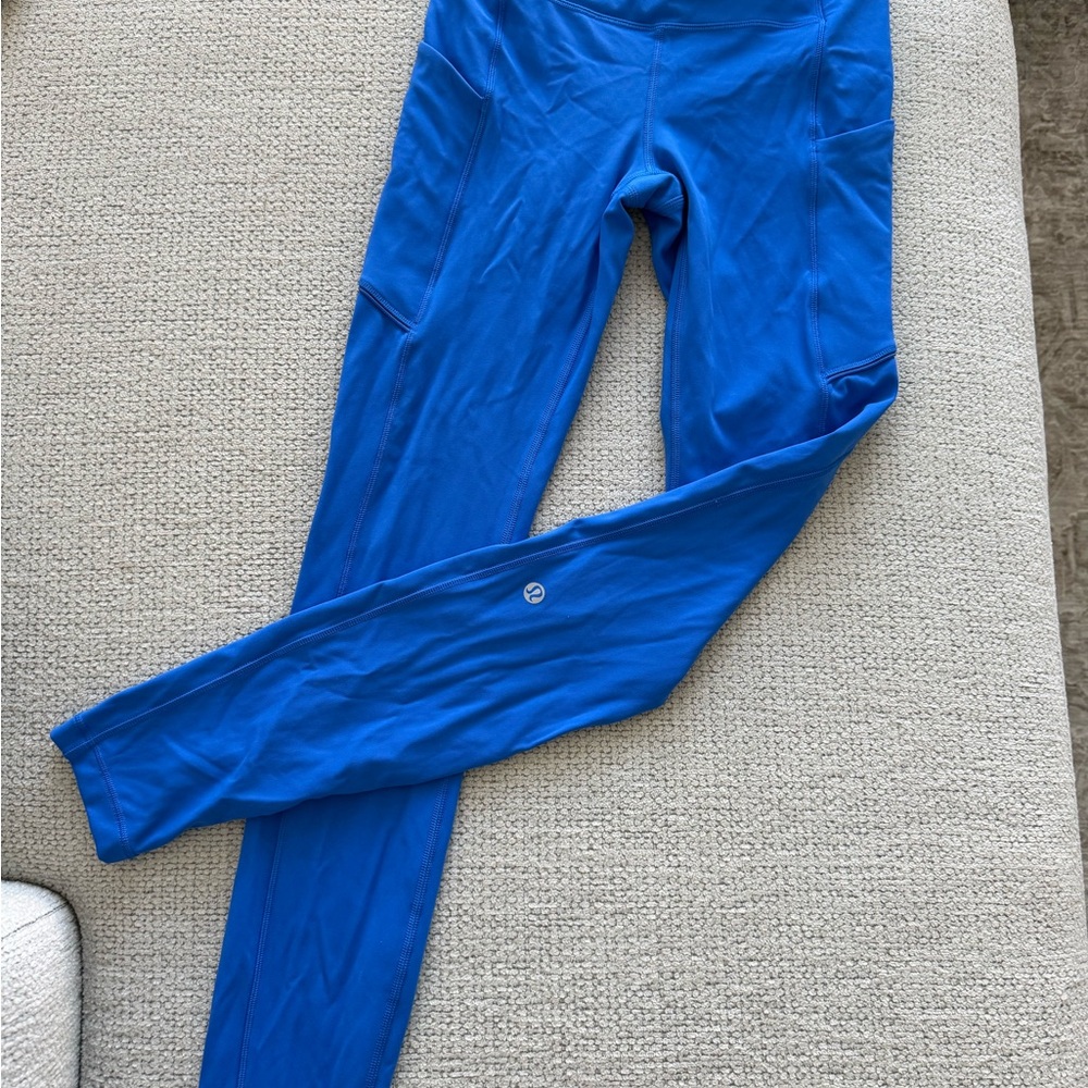 lululemon athletica Women’s Royal Blue High-Rise Leggings with Side Pockets